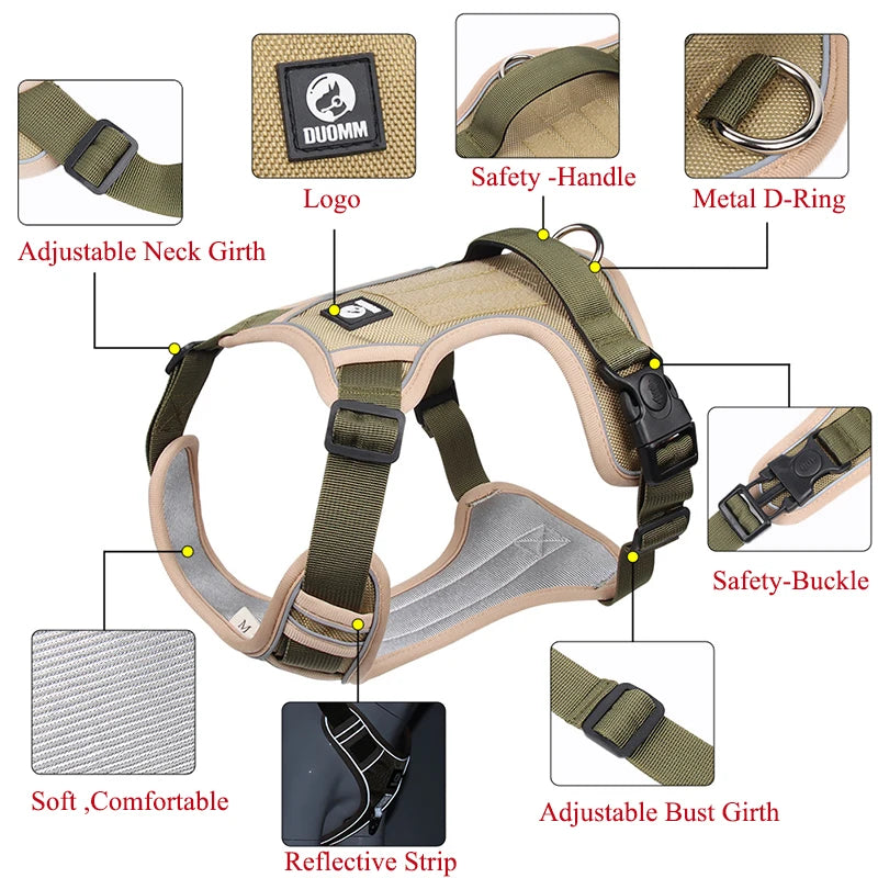 IllumiVest Dog Harness Khaki